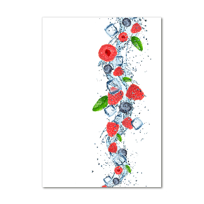 Acrylbild vertikal Waldfrüchte und Eis