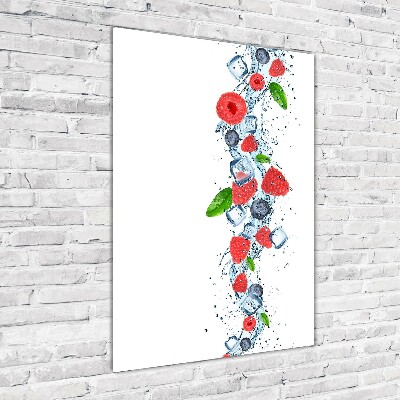 Acrylbild vertikal Waldfrüchte und Eis