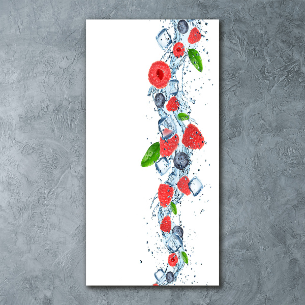 Acrylbild vertikal Waldfrüchte und Eis