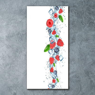 Acrylbild vertikal Waldfrüchte und Eis