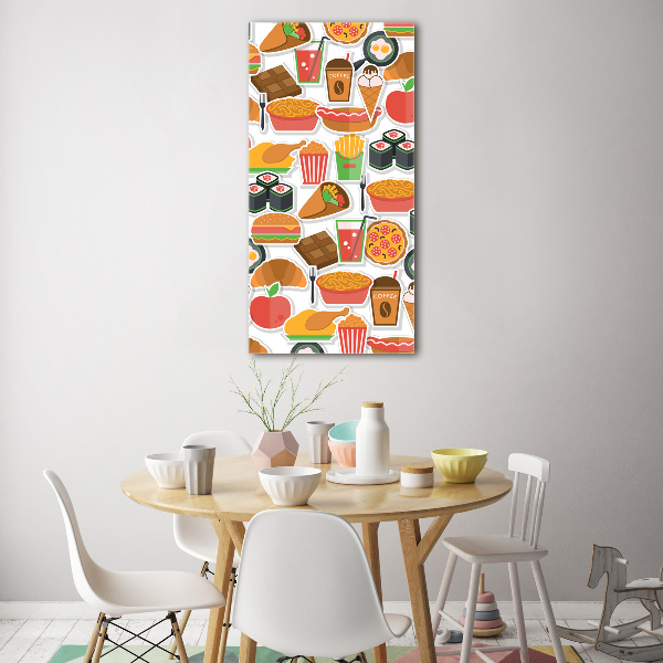 Acrylbild vertikal Fastfood