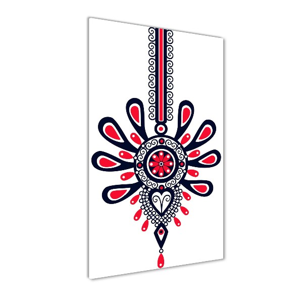 Acrylbild vertikal Polnisches Volksmuster