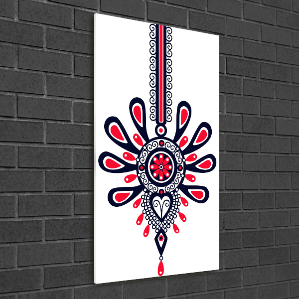 Acrylbild vertikal Polnisches Volksmuster