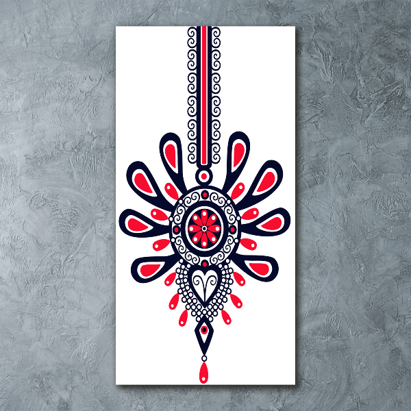 Acrylbild vertikal Polnisches Volksmuster