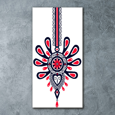 Acrylbild vertikal Polnisches Volksmuster