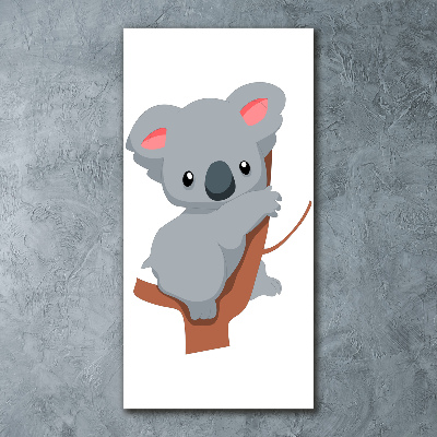 Acrylbild vertikal Panda auf einem Baum