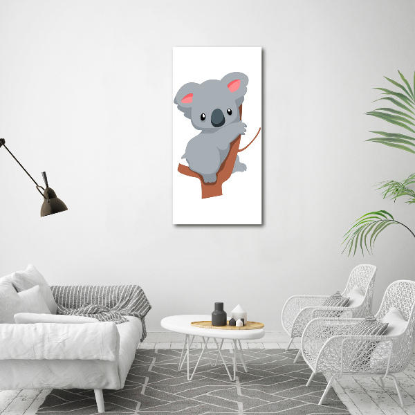 Acrylbild vertikal Panda auf einem Baum