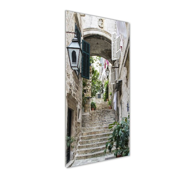 Bild auf Acrylglas vertikal Die Straßen von Dubrovnik