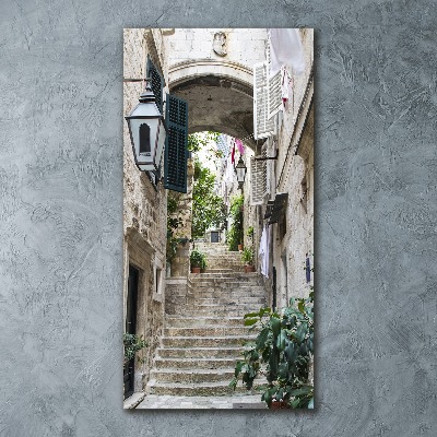 Bild auf Acrylglas vertikal Die Straßen von Dubrovnik