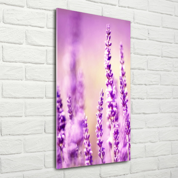 Modernes Acrylbild vertikal Lavendel
