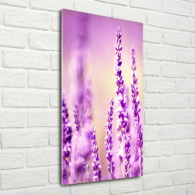 Modernes Acrylbild vertikal Lavendel