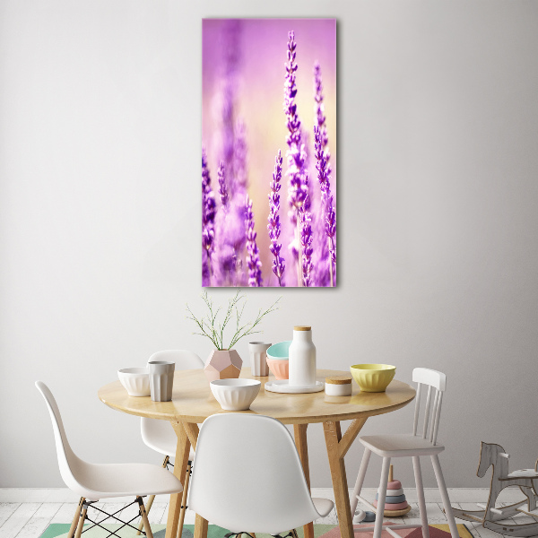 Modernes Acrylbild vertikal Lavendel