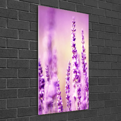Modernes Acrylbild vertikal Lavendel