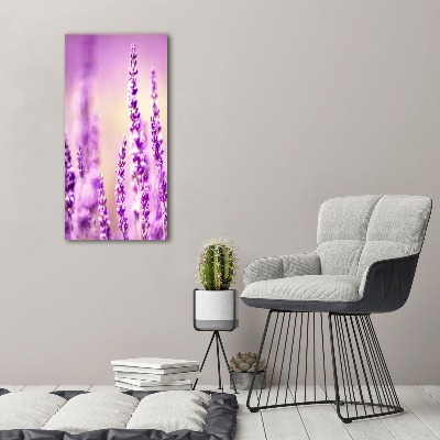 Modernes Acrylbild vertikal Lavendel