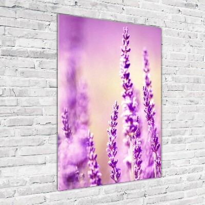 Modernes Acrylbild vertikal Lavendel