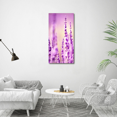 Modernes Acrylbild vertikal Lavendel