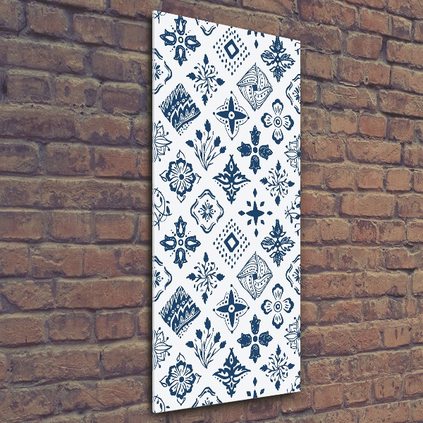 Plexiglasbilder vertikal Blumenmuster