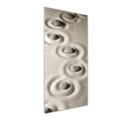 Plexiglasbilder vertikal Steine im Sand