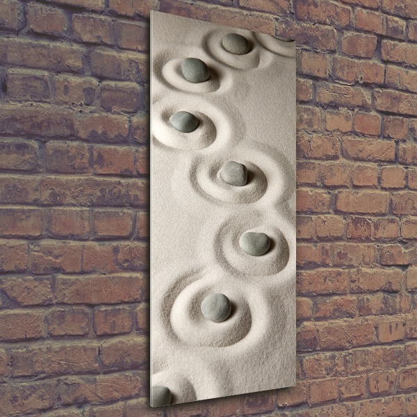 Plexiglasbilder vertikal Steine im Sand