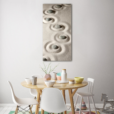 Plexiglasbilder vertikal Steine im Sand