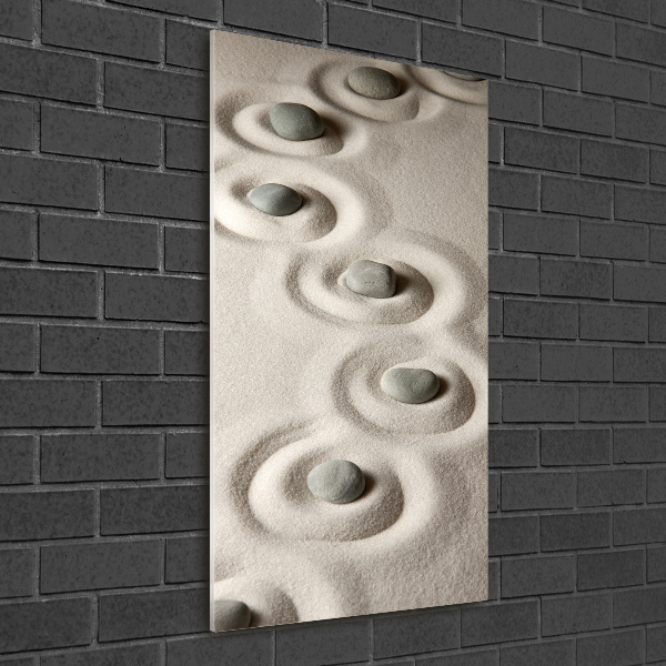 Plexiglasbilder vertikal Steine im Sand