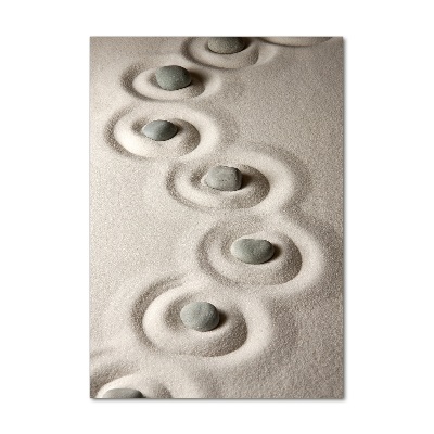 Plexiglasbilder vertikal Steine im Sand