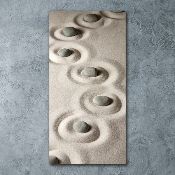 Plexiglasbilder vertikal Steine im Sand