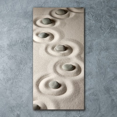 Plexiglasbilder vertikal Steine im Sand