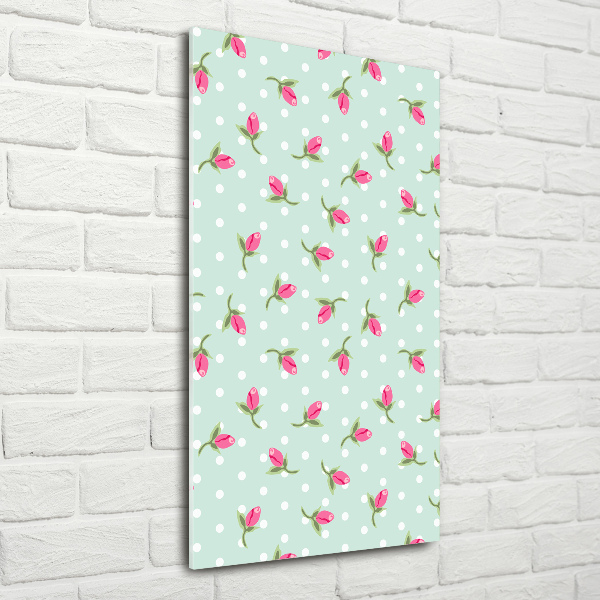 Acrylbild vertikal Rosen