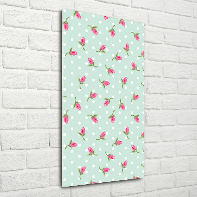 Acrylbild vertikal Rosen