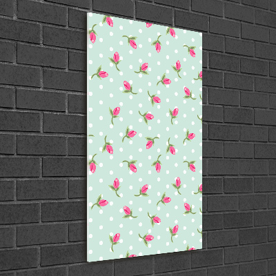 Acrylbild vertikal Rosen