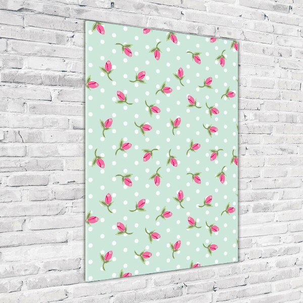 Acrylbild vertikal Rosen