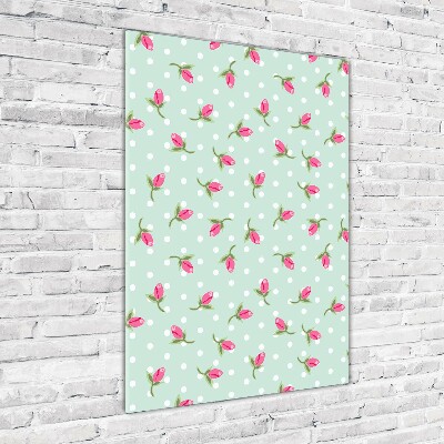 Acrylbild vertikal Rosen