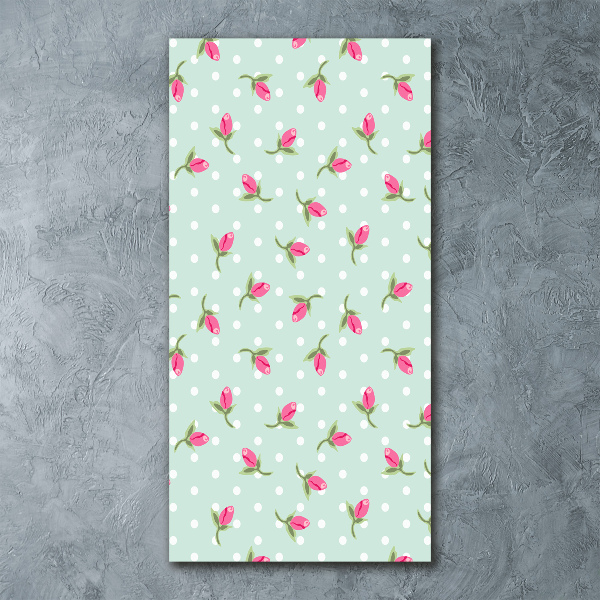 Acrylbild vertikal Rosen