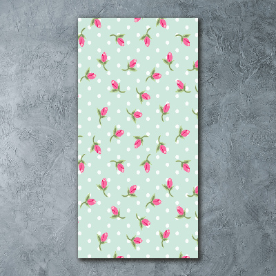 Acrylbild vertikal Rosen