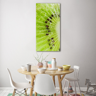Modernes Acrylbild vertikal Kiwi