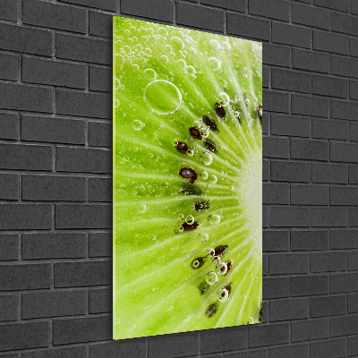 Modernes Acrylbild vertikal Kiwi