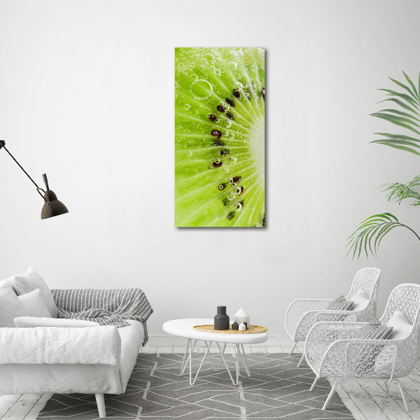 Modernes Acrylbild vertikal Kiwi