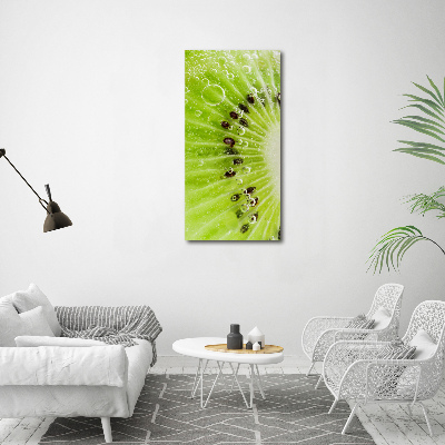 Modernes Acrylbild vertikal Kiwi