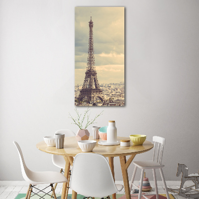Modernes Acrylbild vertikal Eiffelturm Paris
