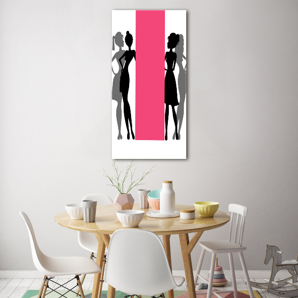 Bild auf Acrylglas vertikal Damensilhouetten