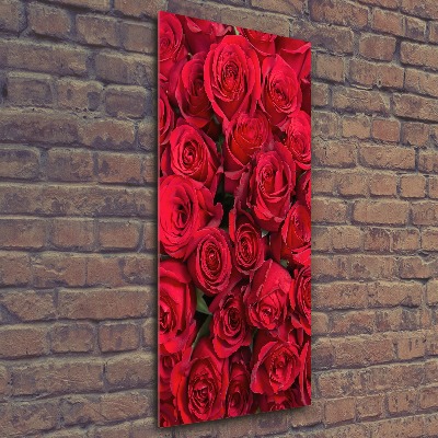 Acrylbild vertikal Rote Rosen