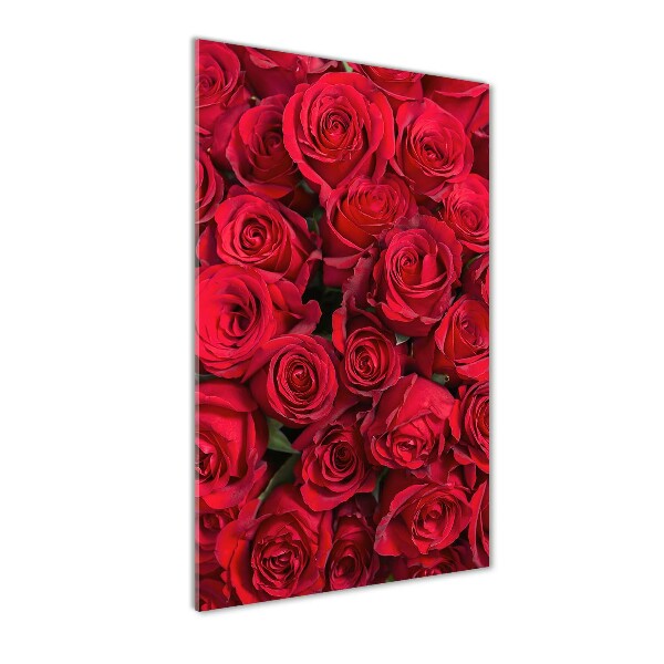 Acrylbild vertikal Rote Rosen