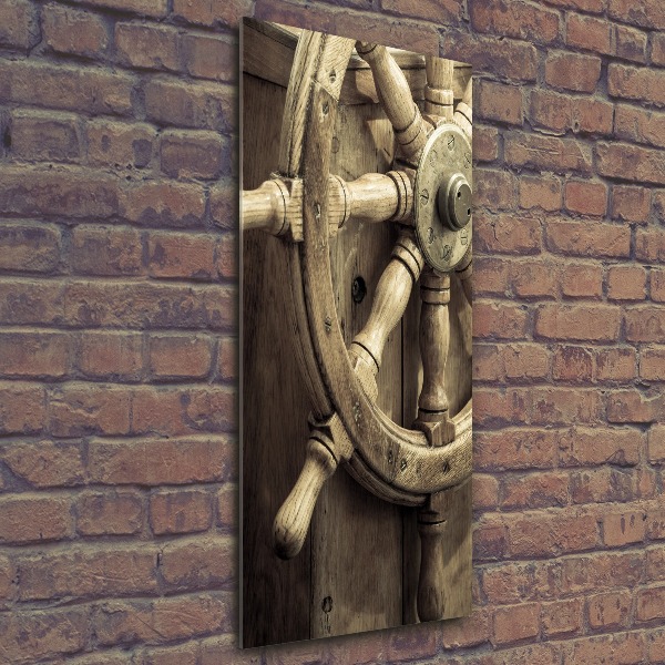 Acrylbild vertikal Das Ruder einer Yacht