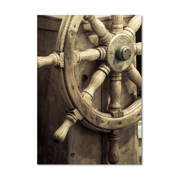 Acrylbild vertikal Das Ruder einer Yacht