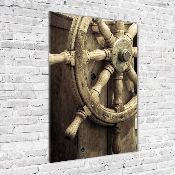 Acrylbild vertikal Das Ruder einer Yacht