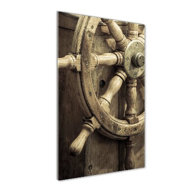 Acrylbild vertikal Das Ruder einer Yacht