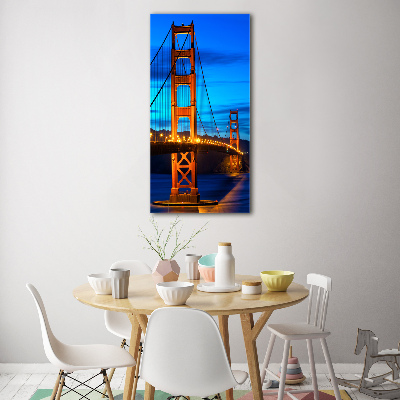 Acrylbild vertikal San Francisco Brücke