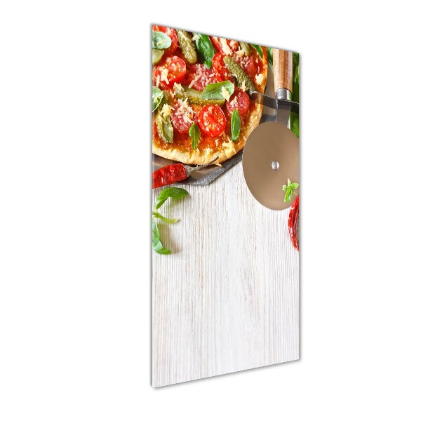 Modernes Acrylbild vertikal Pizza