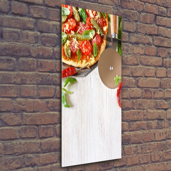 Modernes Acrylbild vertikal Pizza